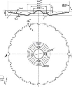 Disco de grada dentado 432x5 Carrier