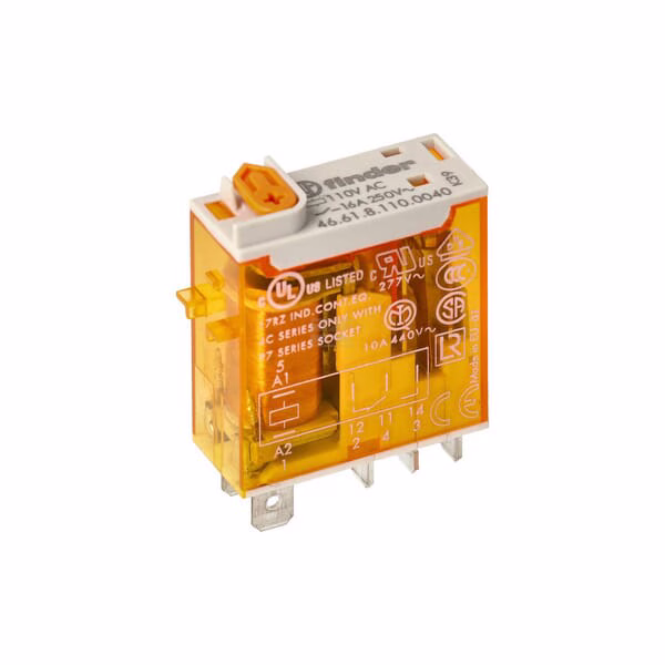 Mini.rel.1CO 16A/230V AC/AgSnO2 Test button/Mech.ind. 3 Mini.rel.1CO 16A/230V AC/AgSnO2 Test button/Mech.ind.