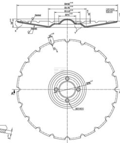 Disco de grada dentado 450x5 Carrier