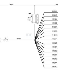 Cable de conexión para 7 funciones hidráulicas, 3m