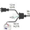 Cable de alimentación. Implementación de ISOBUS y conexión de monitor (UCS), 7m