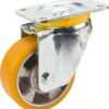 Rueda industrial giratoria en poliuretano: Ø125 x 50 mm, placa soporte: 137 x 105 mm. Capacidad: 500 kg, Tente