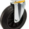 Rueda industrial giratoria en goma: Ø250 x 50 mm, placa soporte: 137 x 105 mm. Capacidad: 295 kg, Tente