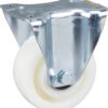 Rueda industrial fija en poliamida: Ø125 x 50 mm, placa de soporte: 137 x 105 mm. Capacidad: 700 kg, Tente