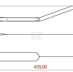 Cuch. picadora cur. 75x470 iz. 3 Cuch. picadora cur. 75x470 iz.
