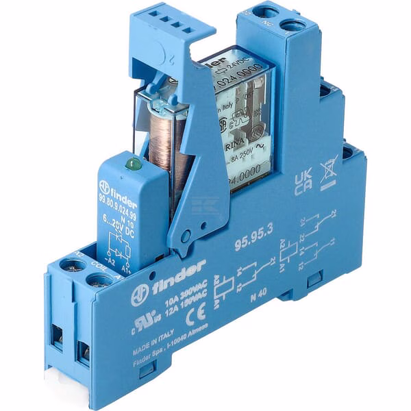 Rel.interface Mod. screw terminal 1CO 10A/12V DC/Agni/LED/diode 4 Rel.interface Mod. screw terminal 1CO 10A/12V DC/Agni/LED/diode