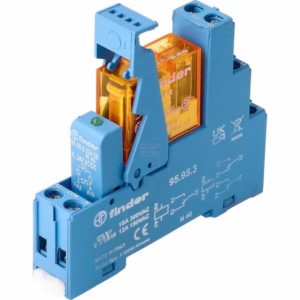 Interfaz relé Mod. borne tornillo 2CO 8A/230V AC/Agni/LED/varistor 4 Interfaz relé Mod. borne tornillo 2CO 8A/230V AC/Agni/LED/varistor