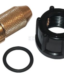 Conector acodado con junta tórica, plástico