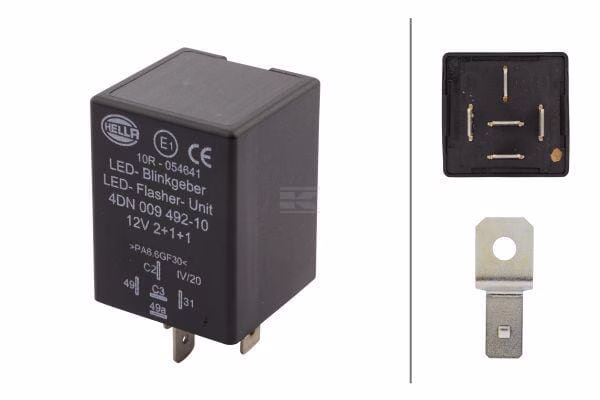 Relé intermitencia LED 5 polos, 12V 2 Relé intermitencia LED 5 polos, 12V