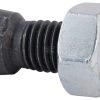 Conical plough bolt M14x38 with 1 flat edge and nut
