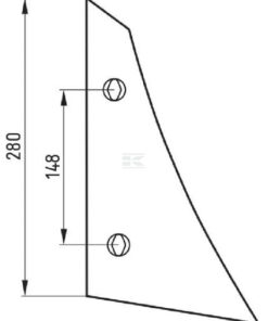 Breast plate right type 8 and 28 Fraugde 208 and 308 2/5006-1230