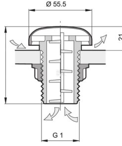 Reductor 2"x11/4" int./ext.