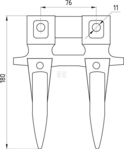 Cutting bar double finger