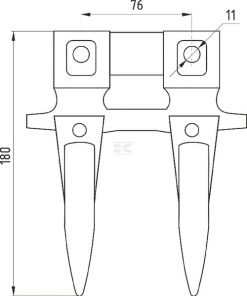 Cutting bar double finger bez stalki Bizon 9 1111306023600 dedo doble p/Fahr