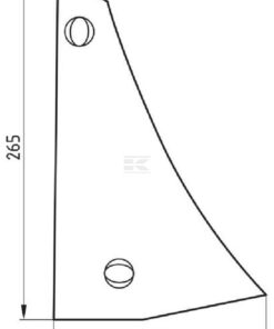 Shin piece, right 2 mounting holes