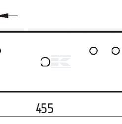 Landside right + left reversible 110 x 454 mm