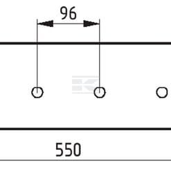 Landside right + left reversible high 130x550 mm