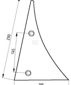 Parte delantera de vertedera