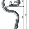 Diente de resorte recto 32x12mm con punta recta 4 Spring tine straight 32x12mm with straight point