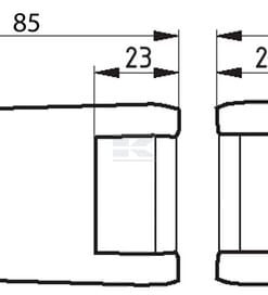 S Tine clamp 32x10mm for frame 12x50mm zinc-plated