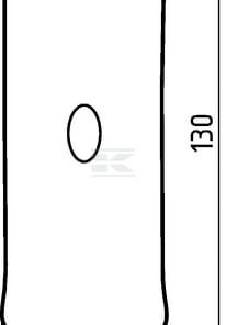 Cultivator point 127x40x6mm, reversible, flat, 1 hole