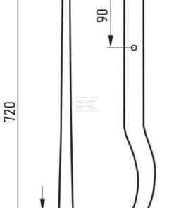 Universal plough beam, L-720mm
