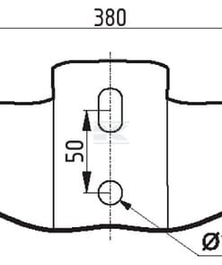 Wing share 300 x 6 mm without bolt 3 Wing share 300 x 6 mm without bolt
