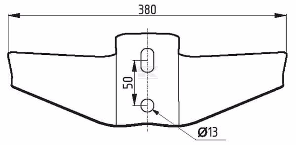 Wing share 300 x 6 mm without bolt 2 Wing share 300 x 6 mm without bolt