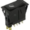 Interruptor basculante, I-0-(II), on-off-mom, 10 polos, Elevador de articulaciones de acoplamiento