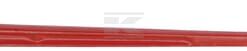 Silage tine, cranked: 32mm double T section 38x880mm, flattened tip with M22x1.5mm nut, red, Battista Porteri