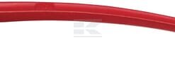 Diente cargadora frontal, curvado, sección doble-T de 37 x 660 mm, punta afilada, rojo, con tuerca de M22 x 1,5 mm, gopart