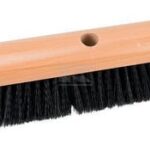 Escobón de fibra negra sintética 60cm