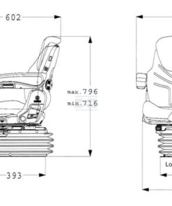 Asiento con suspensión neumática