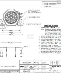 Back up alarm 97dB 12/24V