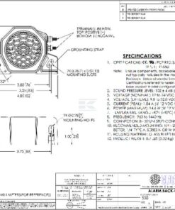 Back up alarm 102dB 12/24V