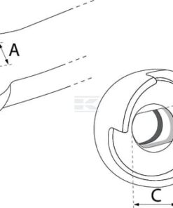 Palanca para válvula de bola 3/4", aluminio 8 Palanca para válvula de bola 3/4