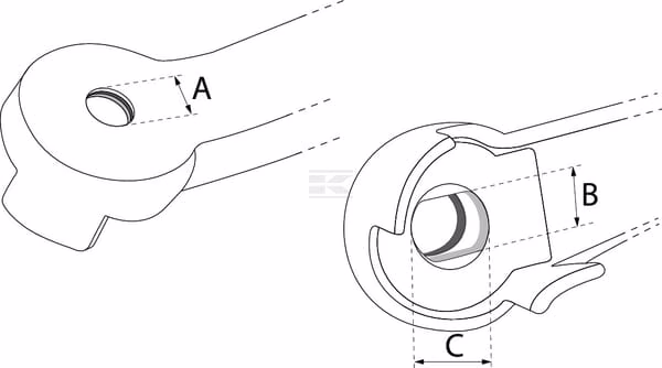 Palanca de rep. alu. 1/4"-3/8" 4 Palanca para válvula de bola 3/4", largo, aluminio