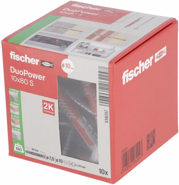 Tapón Duopower 10x80 S caja 10 uds.
