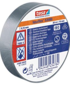 Cinta aislante, gris, 20 m x 19 mm TesaFLEX®