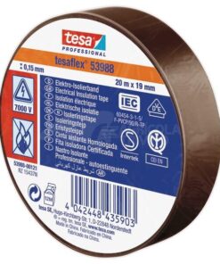 Cinta aislante, marrón, 20 m x 19 mm TesaFLEX®