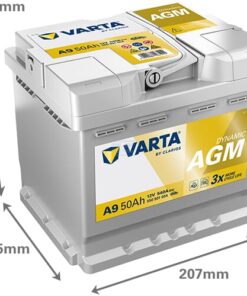 Batería, 12V 50Ah 540A, A9 VARTA Dynamic AGM