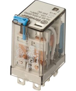 Relé, 2 polos, 24V/CC