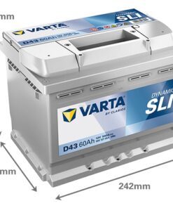 Batería, 12V 60Ah 540A, D43 VARTA Dynamic SLI