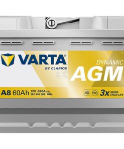 Batería, 12V 60Ah 680A, A8 VARTA Dynamic AGM