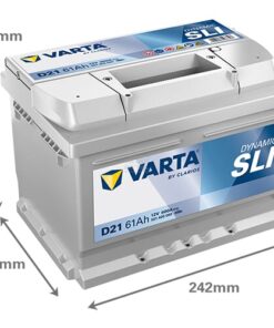 Batería, 12V 61Ah 600A, D21 VARTA Dynamic SLI