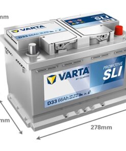 Batería, 12V 66Ah 510A, D33 VARTA Promotive SLI
