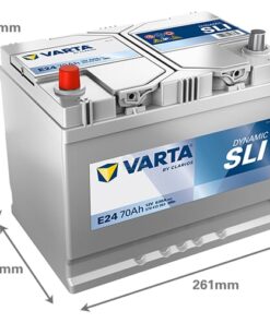 Batería 12 V 70 Ah 630 A E24 VARTA Dynamic SLI 17 Batería, 12V 70Ah 630A, E24 VARTA Dynamic SLI