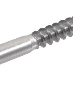 Tornillo barraquero madera DIN571 6x80 mm, cabeza hex. 10 mm acero inox., Kramp
