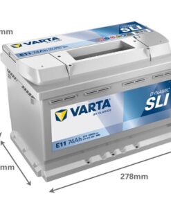 Batería, 12V 74Ah 680A, E11 VARTA Dynamic SLI
