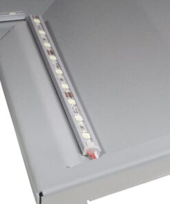Barra LED áng. ext. bla./alu.